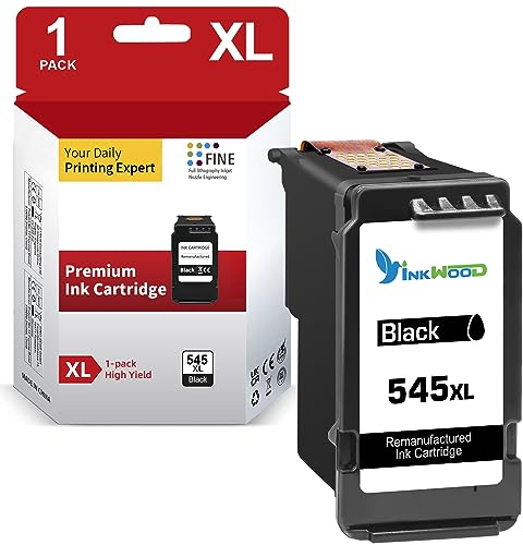 Inkwood 545 XL Tintenpatronen kompatibel mit Canon PG-545XL Schwarz für Canon Pixma TR4550, MX495, TS3150, MG2555s, iP2850, TS205, TS3350, MG2550s, MX490, TS3151, MG2555, TS305 (Schwarz, 1 Stück)