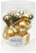 MAGIC 8 STK. Herzen 4cm Glas Weihnachtsschmuck Weihnachtskugeln Weihnachtsdeko Christbaumkugeln Christbaumschmuck (Brokatgold Gold)