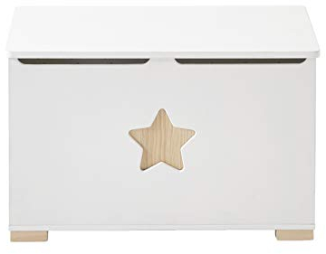 Vertbaudet Kinderzimmer Spielzeugtruhe „Sirius“ weiß/Natur ONE Size