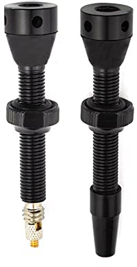 Tubeless Ventil für Mountainbike, MoreChioce 2 Stück Fahrrad-Ventil Tubeless Ventile Aluminiumlegierung Ventil Tubeless Bike Ventile 44mm 60mm Ventilschaft für MTB Rennrad Tubeless Reifen,Schwarz
