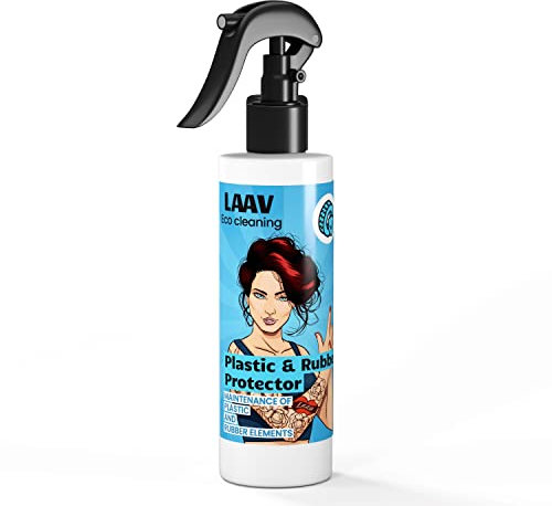 LAAV Abrillantador de Plástico y Neumáticos Coche Plastic&Rubber Protector (250 ml) I Abrillantador Plasticos Coche I Renovador Plasticos Coche I Restaurador de Plasticos Coche I PFC-Free