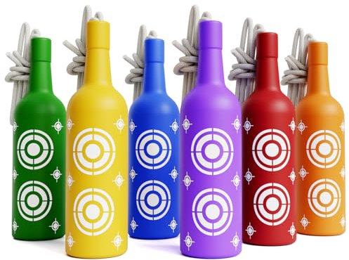 Plastikflasche Zielscheibe mit 6 Farben, Hängen Schießscheiben für Airsoft Gewehr, Softair Pistole, Luftgewehr, Luftdruckgewehr, Zwille, Schleuder, Schießstand Zielscheiben, Schießtraining Ziel Target