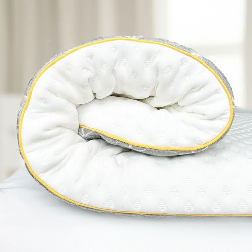 Brightr® Memory Foam Mattress Topper, 2-in-1 Reversible, Choose Your Firmness - Pressure Relief for Back, Hip & Shoulder Pain (Double, 135X190 cm)