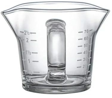 YXDP Tazza Graduata in Vetro bricco per Latte e caffellatte a Doppia estremità, misurino per caffè, stoviglie da Cucina per Uso Domestico