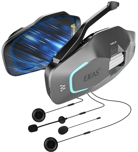 SolaMr X10 Helmet Bluetooth Headset, Mesh 4.0 Motorcycle Intercom, 2-10 People Chat Freely, Bluetooth 5.1 Motorbike Intercom with Long Range 1500m, Mobile Integrated Network with No Distance Limit