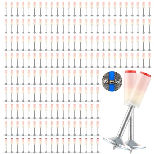 GBACHOOSE 500 Stück Runde Nägel für Druckluft Nagelpistole, 7,3 mm Gehärtet Stahlnägel Sortiment, Durchdringende Betonnägel, Verdickte Wandnägel für Decken, Wände