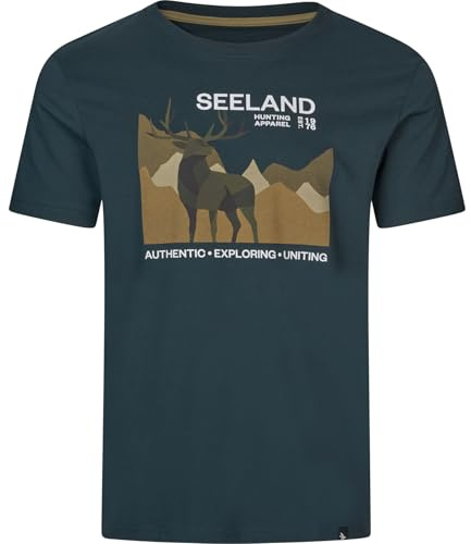 Seeland Fragment T-shirt Dark Blue - Round neck, Classic fit