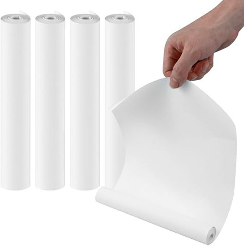 4 Rollen Thermopapier, 210 mm x 30 mm x 8,7 m, A4-Thermopapier, A4-Thermodruckerpapier, Thermodruckerpapier, Weiß, Miaumaschinenpapier, Insektendruckpapier