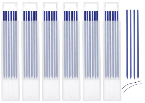 QUARKZMAN 36pcs Mines de Rechange pour Crayon de Charpentier (2,8 mm) pour Crayon de Charpentier (Bleu)