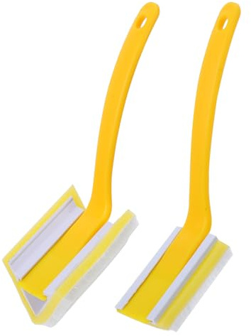 TOBBOMEY Pennelli Angolari Triangolari per Pittura da 2 Pezzi, Pennello per Bordi e Rifiniture Impugnatura Ergonomica, Strumento per Dipingere Angoli e Dettagli Interni di Pareti e