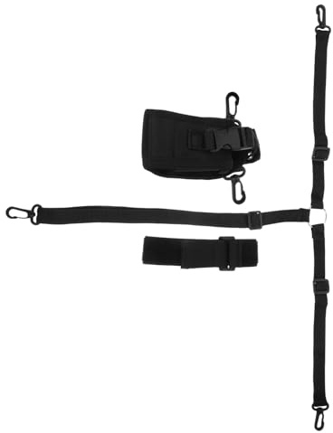 Healeved Spallaccio per Radio Portatile in Nylon Nero con Clip Elastiche e Anello Microfono Rimovibile per Sicurezza e Trekking con Vestibilità Regolabile e Supporto Antiscivolo