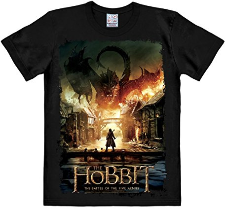 Logoshirt® Hobbit I The Battle of The Five Armies I T-Shirt Print I Damen & Herren I kurzärmlig I schwarz I Lizenziertes Originaldesign I Größe XXL