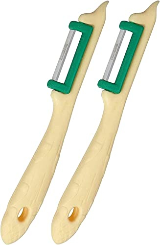 Solingen 2 Sparschäler für Rechts- u Linkshänder Spargelschäler Obstschäler Spargelmesser extra scharf Pendelschäler Gemüseschäler