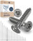 Tornillo de cabeza avellanada TORX de acero inoxidable fabricado en V2A 6-mm de espesor 100-mm de longitud del tornillo 10 piezas Rosca parcial de 70-mm Tornillo para madera 6x100