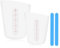 NVIYAM 2 Pezzi Misurini in Silicone 250 ml& 500 ml, Tazze in Silicone, Misurino in Resina Epossidica, Misurini in Silicone Tazze in Silicone per Stampi per Colata in Resina Epossidica, Artigiana