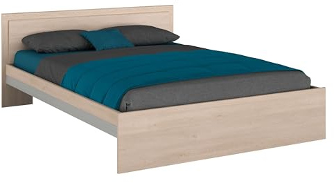 Miroytengo Cama de Matrimonio Modelo Baltic en Roble Brooklyn 135-140x190 cm