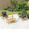 WKIEQACO Home & Garden,Furniture-Garden Couchtisch 90x55x37cm Bambus