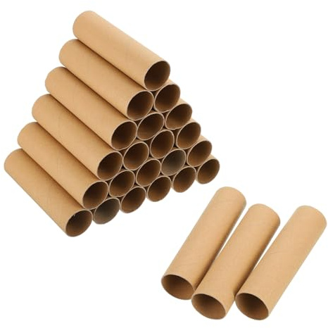 sourcing map 24 Pack Cardboard Tubes for Crafts, Toilet Paper Rolls Corrugated Cardboard Roll for Painting, Drawing, Art Supplies, DIY Projects, 5.91x1.58 Inches,Brown