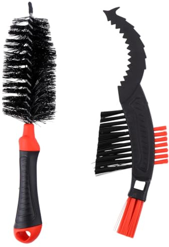FUNOMOCYA 2pcs Bike Chain Cleaning Kit with Brushes Scrubber for Thorough Bicycle Chain and Gear Maintenance Suitable for Mountain and Road Bikes