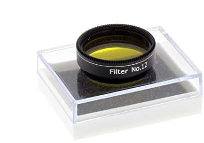 Yellow Colour 1.25 Telescope Filter - (74% transmission) Enhances Red/Orange Features On Saturn & Jupiter - Increases Contrast Of Blue/Green Features On Mars - Includes Plastic Protection Hard Case