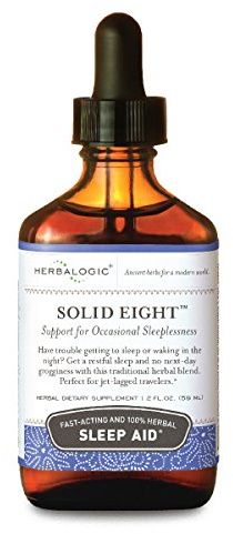 Herbalogic - Solid Eight Liquid Herb Drops - Fast Acting Natural Sleep Aid - Promotes Deep, Restful, Recuperative Sleep Without Next-Day Grogginess- Does Not Contain Valerian Root - 2 Fl Oz