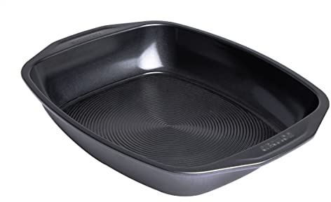 Circulon Ultimum Roasting Tin - Roasting Trays for Oven Non Stick, Freezer and Dishwasher Safe Carbon Steel Bakeware, Black, 39.4 x 30.7 x 6.5cm