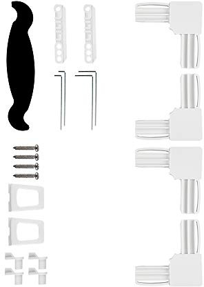 jarolift Ersatzteil-Set für Insektenschutz Fenster-Spannrahmen Profi Line, inkl. Kederwerkzeug & Montagematerial, Weiß