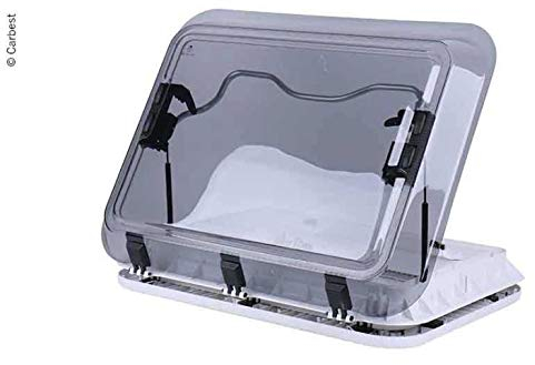 Carbest 318510 Dachhaube Dachfenster Zwangsbelüftung LED-Beleuchtung 45x40cm Wohnwagen Wohnmobil Camping