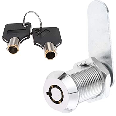 Cerradura tubular de rosca de 30 mm de aleación de zinc para cajón, cerradura de cilindro con 2 llaves para puerta, buzón, armario, buzón