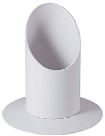 FRITZ COX Kerzen-Halter Weiss für Kommunionkerze oder auch Taufkerze- elegant, schlicht, dezent- ideal, um die Kerze in ihrer ganzen Schönheit erscheinen zu Lassen