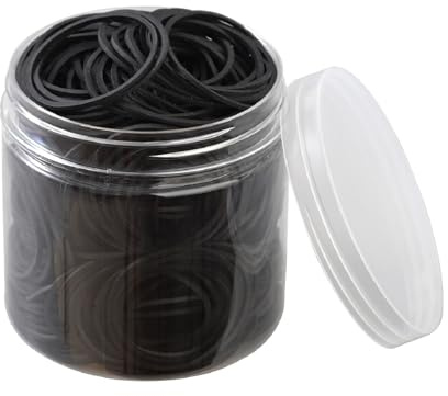500Pcs 1.5in Black Rubber Bands Stretchable Rubber Elastics Bands General Purpose Elastic Stretchable Bands Sturdy Rubber Bands for Home, Office, School, Stationery Supplies