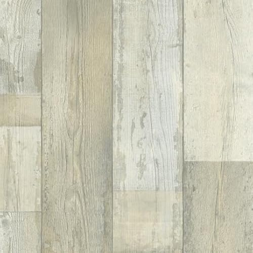 Sol Vinyle First - Imitation parquet Vintage Blanchi - Rouleau de 3.00m x 6m