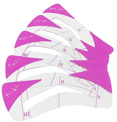 Joyjorya Augenbrauen-Schablonenset, Augenbrauen-Make-up-Set, wiederverwendbare Augenbrauenschablonen, 5 Stück