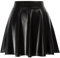 Mini Skirt Damen Festlich Große Größen Dehnbare Falten Rock Minirock Karneval Lederrock Hohe Taille Schwarz 56