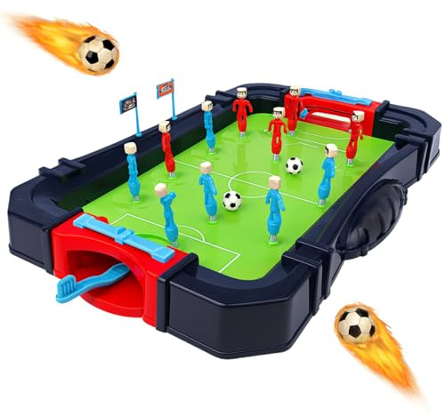 Kidoloop 37CM Table Top Football Game - Mini Table Soccer Game for Kids, Interactive Football Board Game Toy for Indoor Play, Fun Desktop Arcade Gift for Boys and Girls Aged 4+ Years