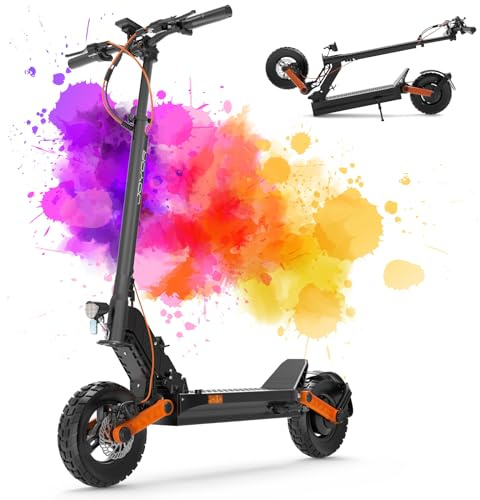 JOYOR S5 E Scooter mit Straßenzulassung, 35–50km Reichweite, 48V13AH Duales Mechanisches Bremssystem und Doppelte Stoßdämpfung, Faltbarer Elektroroller, 10-Zoll-Offroad-Reifen