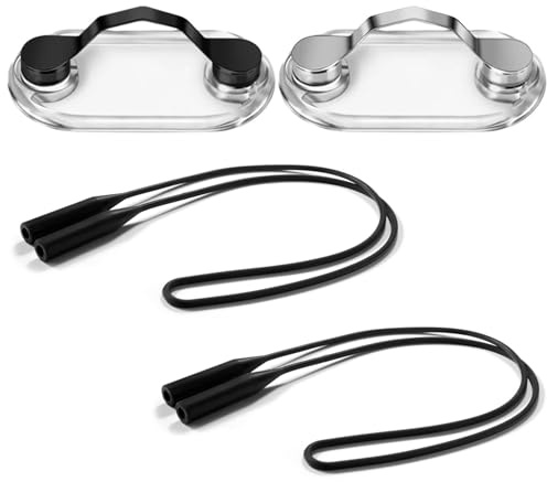 2 x magnetiska glasögonhållare, 2 x glasögonlinor, glasögonbrosch, magnetisk glasögonkrok, ID-kort, hörlurshållare, bärbar glasögonhållare, hållare för t