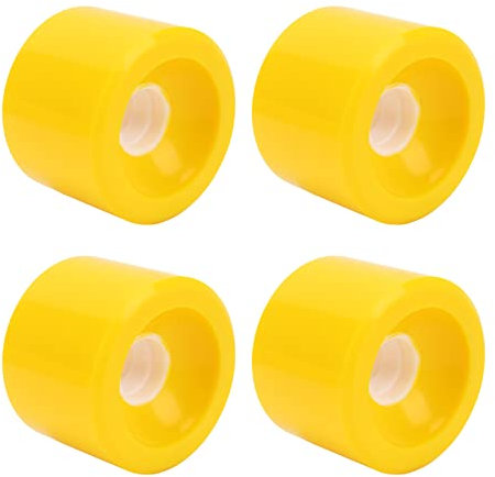Longboard-hjul, 4st HR-78A PU Longboard-hjul Balanserade Säker åkande Skoterhjul Skateboardhjul med Starkt Grepp för de Flesta Skateboardåkare Nybörjare (Gul)
