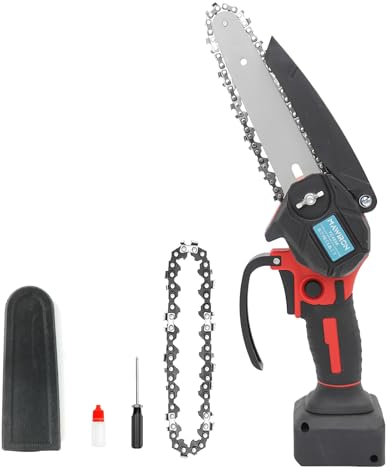 Mini Kettensäge Kompatibel mit einhell 18V Akkus, 6 Zoll Mini Kettensäge Elektro mit Handkettensäg Elektrisch für Gartenscheren Astschere Holzschneidenz (ohne Batterie)