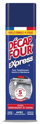 DECAP'FOUR – Nettoyant Puissant Mousse Active Pour Four, Élimine Graisses Brûlées Rapidement (Aérosol 500mL) - Le Lot De 3