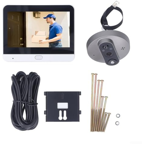 Cámara de mirilla inalámbrica 1080P con detección avanzada PIR y pantalla de 4 3 pulgadas para seguridad en el hogar