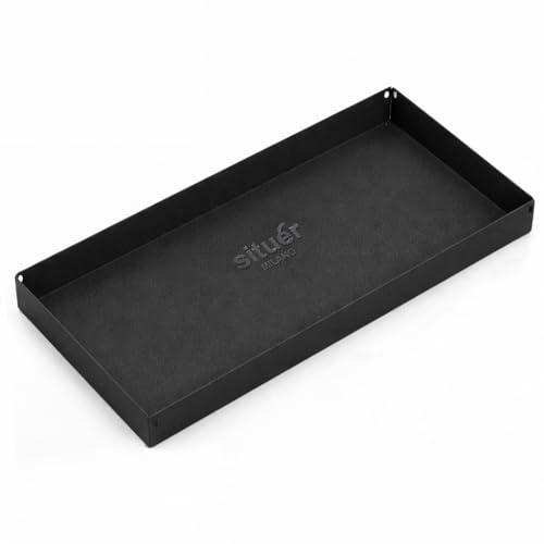 Situér Milano Svuotatasche Design Moderno 35x20cm in Metallo Verniciato Nero Made in Italy - Vassoio Portaoggetti Versatile, Elegante e Raffinato