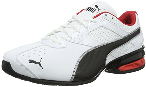 PUMA Herren Tazon 6 FM Low-Top Trainer, Puma White-Puma Black-Puma Silver, 39 EU