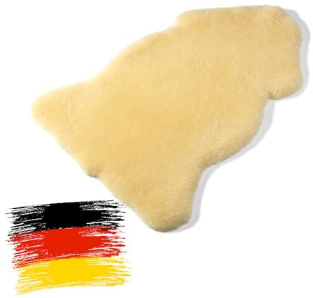 Hofbrucker Baby-Lammfell Naturform/Lammfellauflage Premium Qualität/medizinisches Baby-Fell waschbar/echtes Lammfell für Kinderwagen, Buggy, Krabbeldecke, Babybett