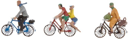 NOCH® H0 Figuren Fahrradfahrer, Modellfiguren, handkoloriert für Spur H0, perfekt für Miniaturwelten und Dioramen