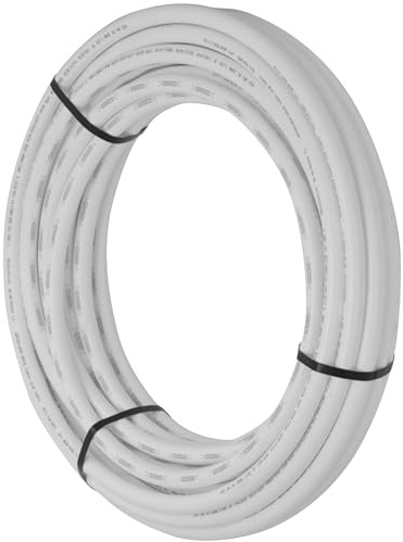 SharkBite 1/2 Inch x 100 Feet White PEX-B, PEX Pipe Flexible Water Tubing for Plumbing, U860W100
