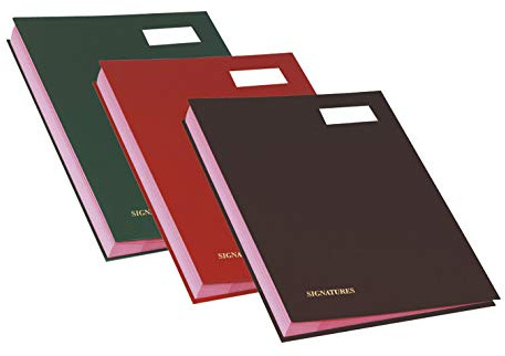 Exacompta - Ref. 22120E - 1 kontorsmaterial - tygrygg med kile - etiketthållare - laminerat omslag - 12 rosa kortfack med 3 perforeringar - 24x32 cm - slumpmässiga färger