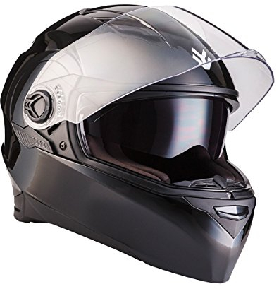 ARMOR HELMETS® AF-77 „Shiny Black“ · Integral-Helm · Full-Face Motorrad-Helm Roller-Helm Scooter-Helm Cruiser Sturz-Helm Sport · ECE 22.05 Sonnenvisier Schnellverschluss Tasche XS (53-54cm)