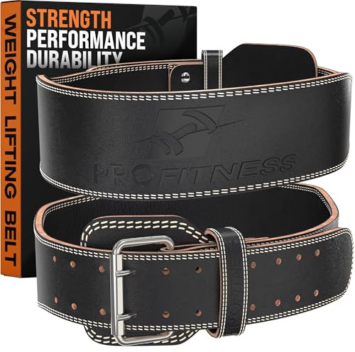 Weightlifting Belt for Men & Women - Heavy Duty Belt for Weightlifting - Weight Lifting Belt Women for Weight Training Belt - Lifting Belt for Back Support(Black/White, Medium)