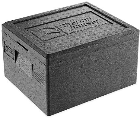 thermohauser EPP-Thermobox GN 1/2 inklusive Deckel - 15 Liter Volumen - 39 x 33 x 23 cm, Schwarz